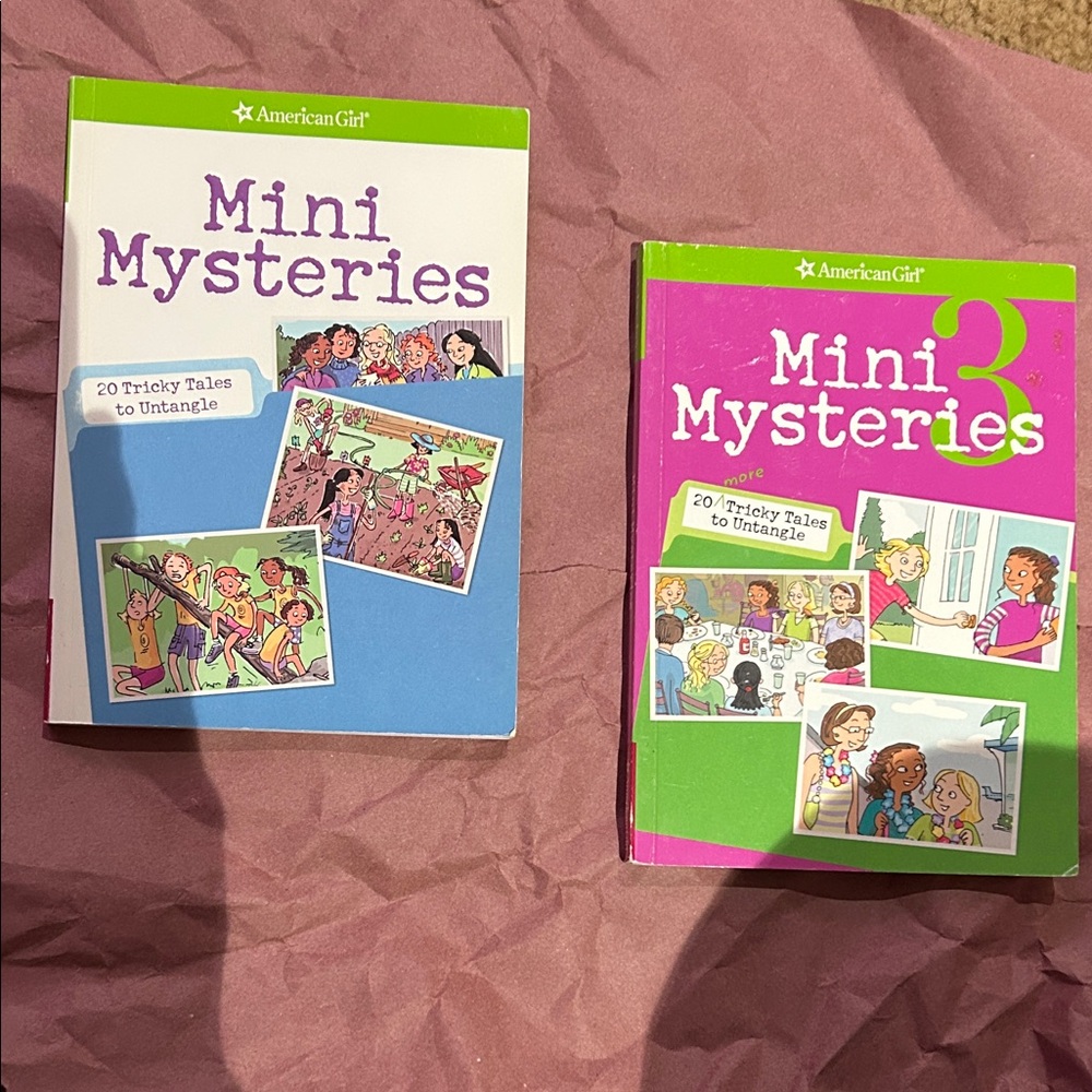 American Girl Mini Mysteries Books - Blue, Pink, Green